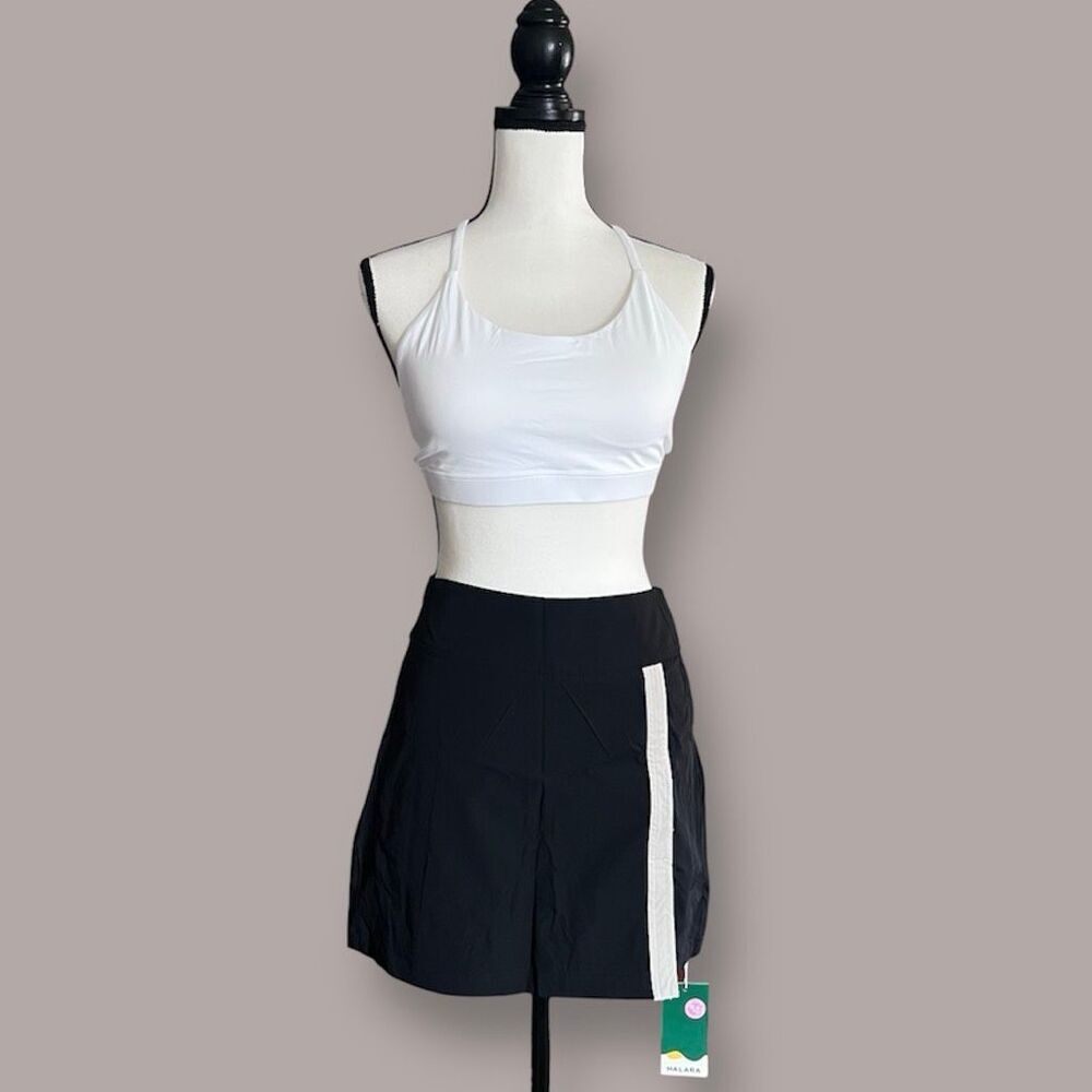 Halara Black Athletic Skort High Waisted Mini Tennis Golf Skirt Built In Shorts